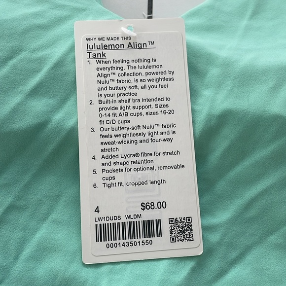 Lululemon align tank size 4 - Picture 2 of 5